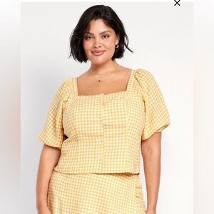 Yellow Gingham Shirt NWT!